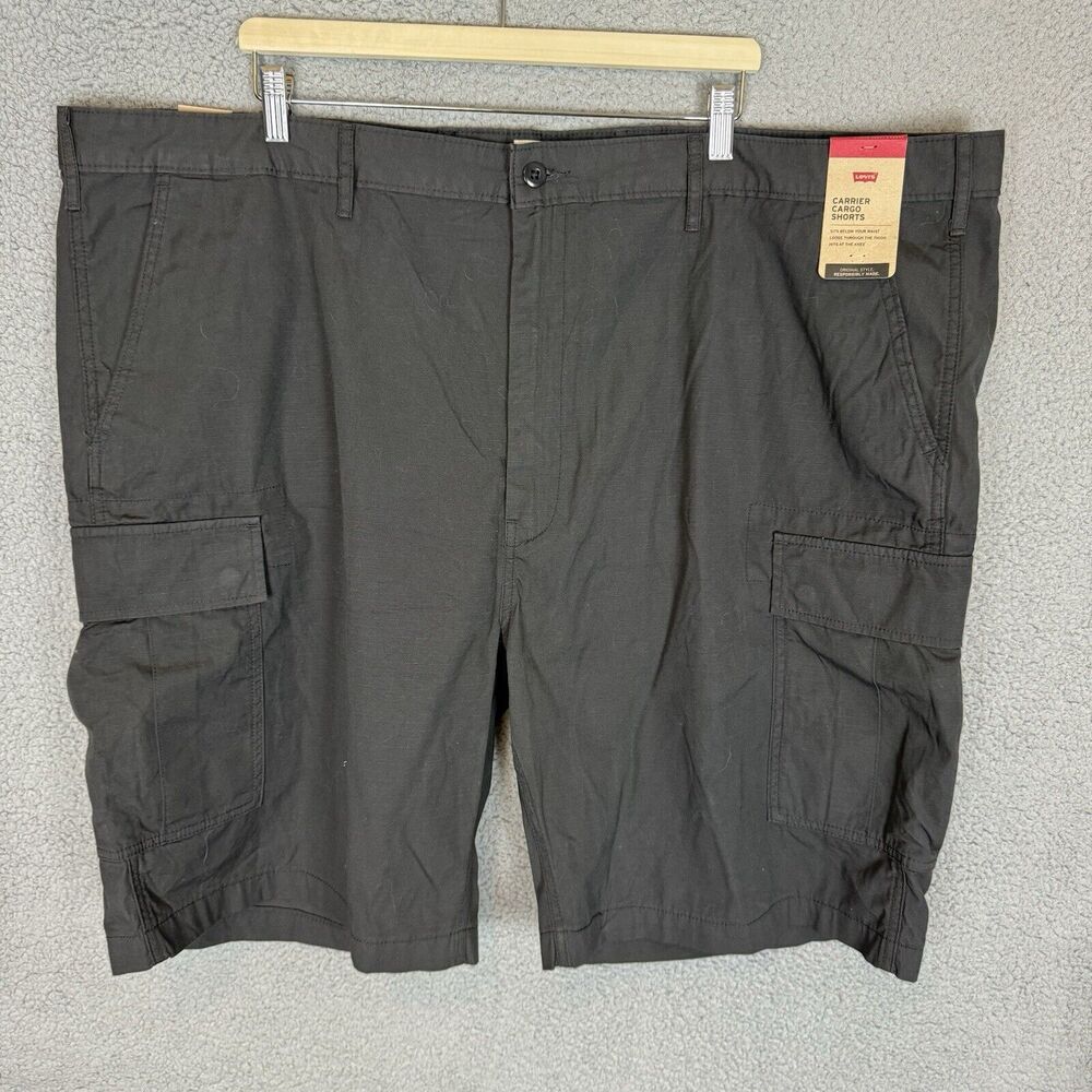 Levis Shorts Mens 50 Grey Carrier Cargo Pocket Casual Ripstop Outdoors NWT